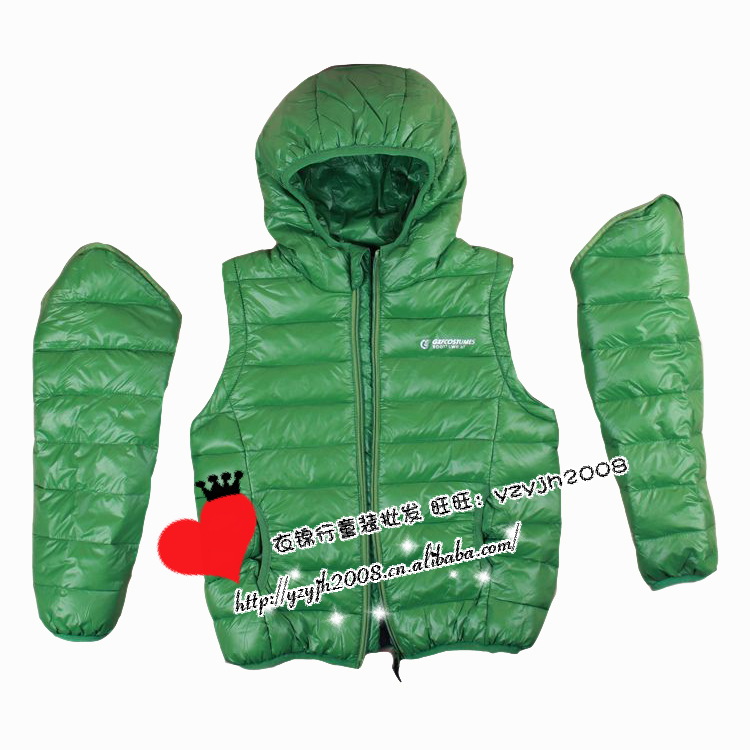 GXF帶帽羽絨衣綠3副本