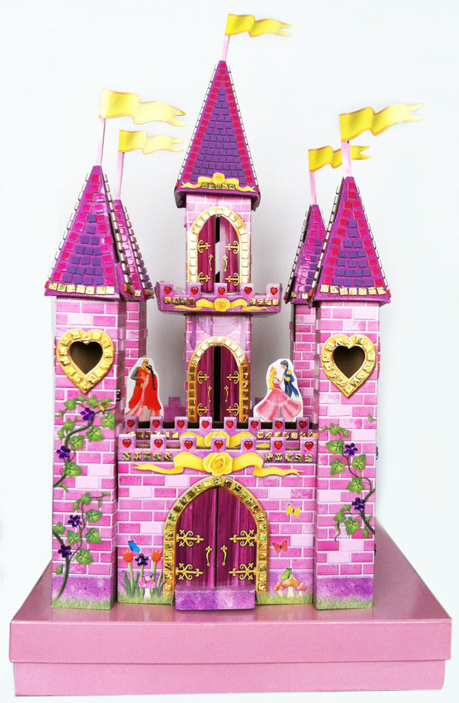 儿童手工diy马赛克数字贴拼图画 公主的宫殿62224 立体城堡拼图