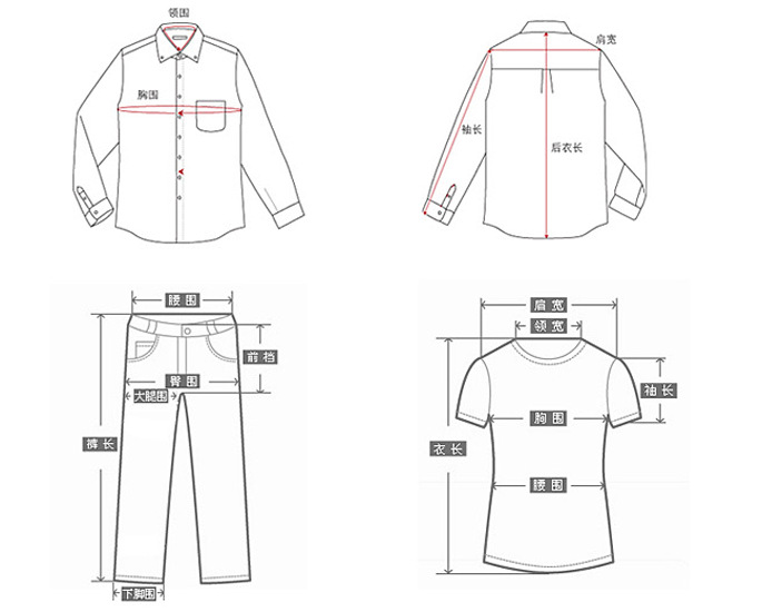 服裝測量示意圖0