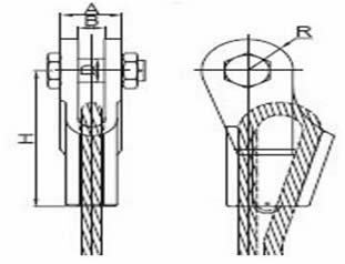 钢丝绳楔形接头钢丝绳套 钢丝绳接头 钢绳套