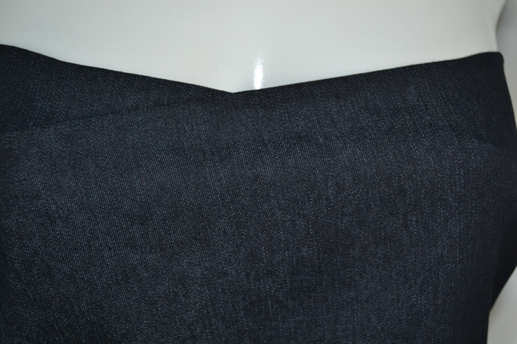 古棉纱16&times;150/40弹力涤棉牛仔布棉涤牛仔布7oz斜纹牛仔布蓝加黑