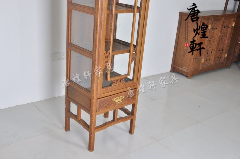 鸡翅木单门酒柜 (10)