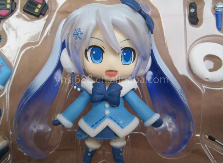 厂家初音未来手办,雪之初音150,换脸公仔,手办扭蛋换表情模型