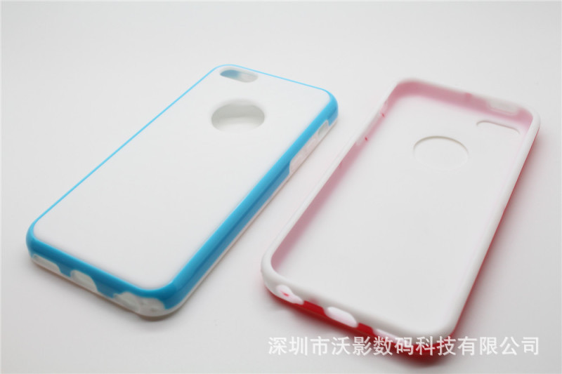 iphone5c曬紋雙色軟殼