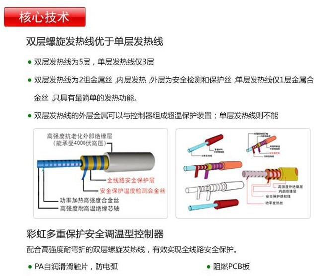 彩虹电热毯双人夫妻睡得踏实一觉到天明