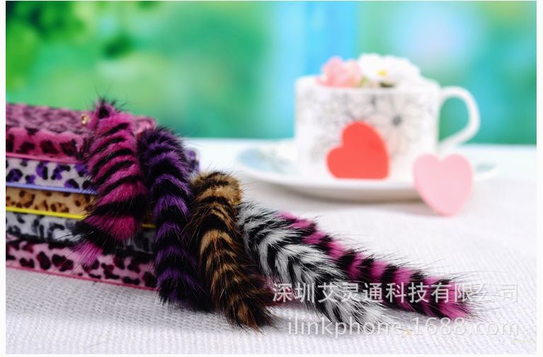 蘋果配件廠傢直銷 iphone5美洲豹紋尾巴手機殼