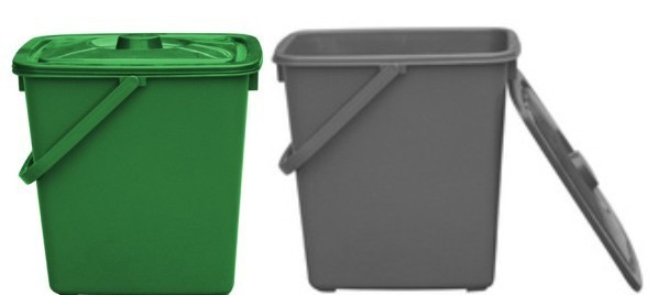 10L方形塑料分类垃圾桶