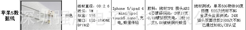 蘋果5數據線