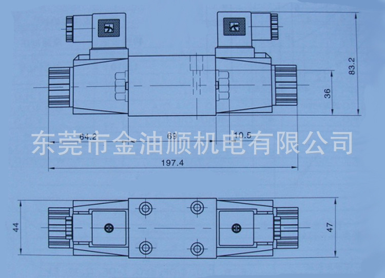 4WE6D-ER220尺寸安装图低头