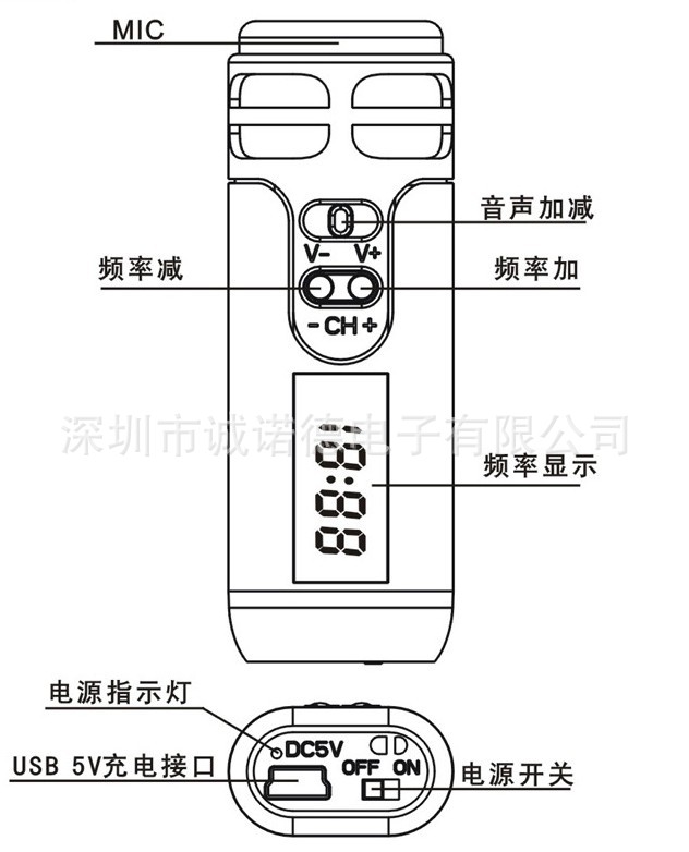 FM无线调频麦克风