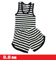 2條紋套裝