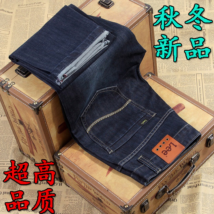 lee李牌男士牛仔褲秋冬新款男裝直筒長褲 韓版修身男褲子全棉 潮工廠,批發,進口,代購