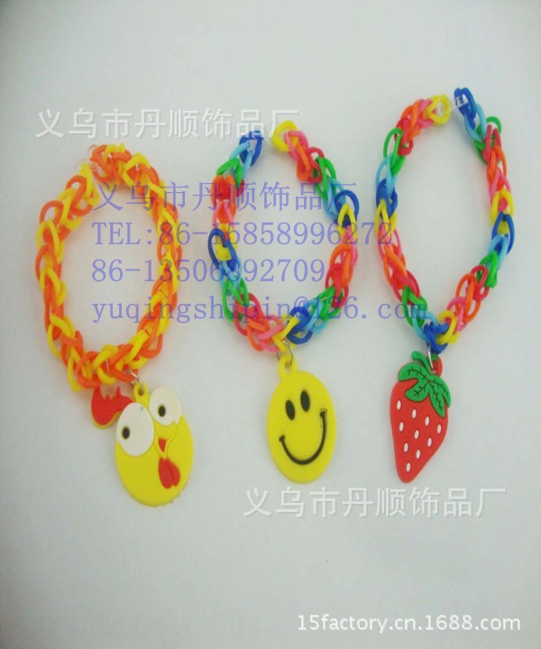 弹力皮筋手链 编织手环 手工diy手环 促销手环 儿童手链 手环手饰