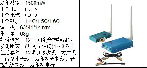 优质供应 超强超薄无线视频接收器 1.5g远距离无线发射器价格实惠
