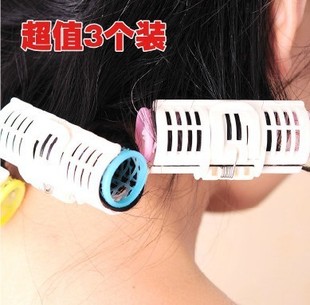 [6437]韩版子母卷发筒/烫发卷发工具 卷发夹蓬松卷发器塑料3个42g