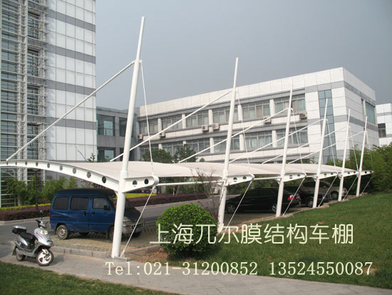 膜结构汽车雨棚 停车场车棚工程 厂家提供设计安装