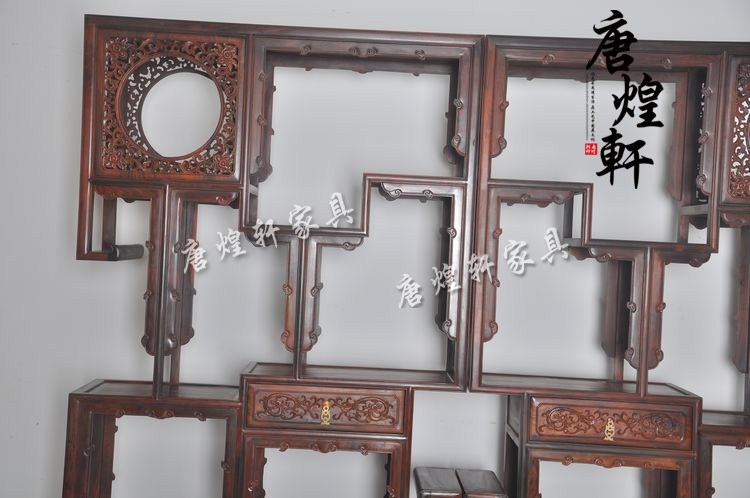 红酸枝博古架 (22)