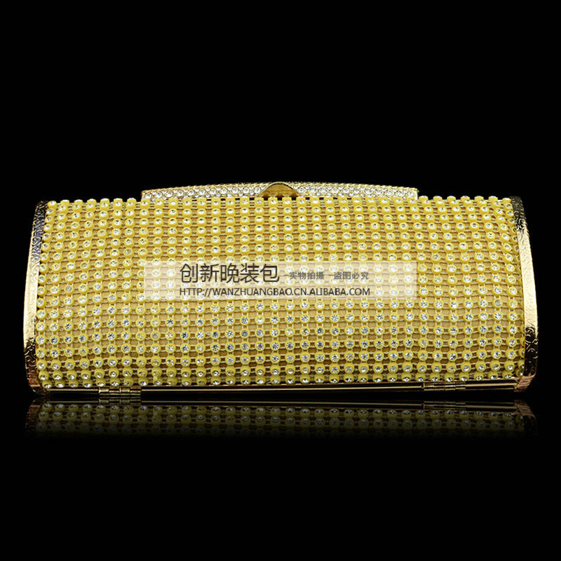 金色单面满钻硬盒包