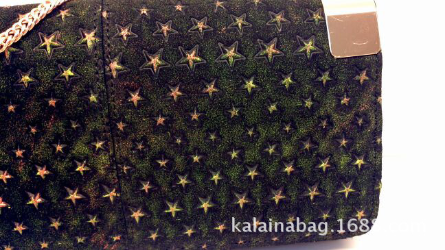 馬毛單肩包 時尚個性金屬片翻蓋鏈條女包