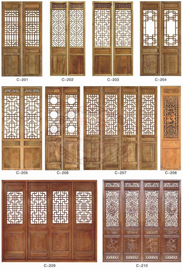 奇挺工艺 实木仿古门窗 古典门窗 古建筑木门