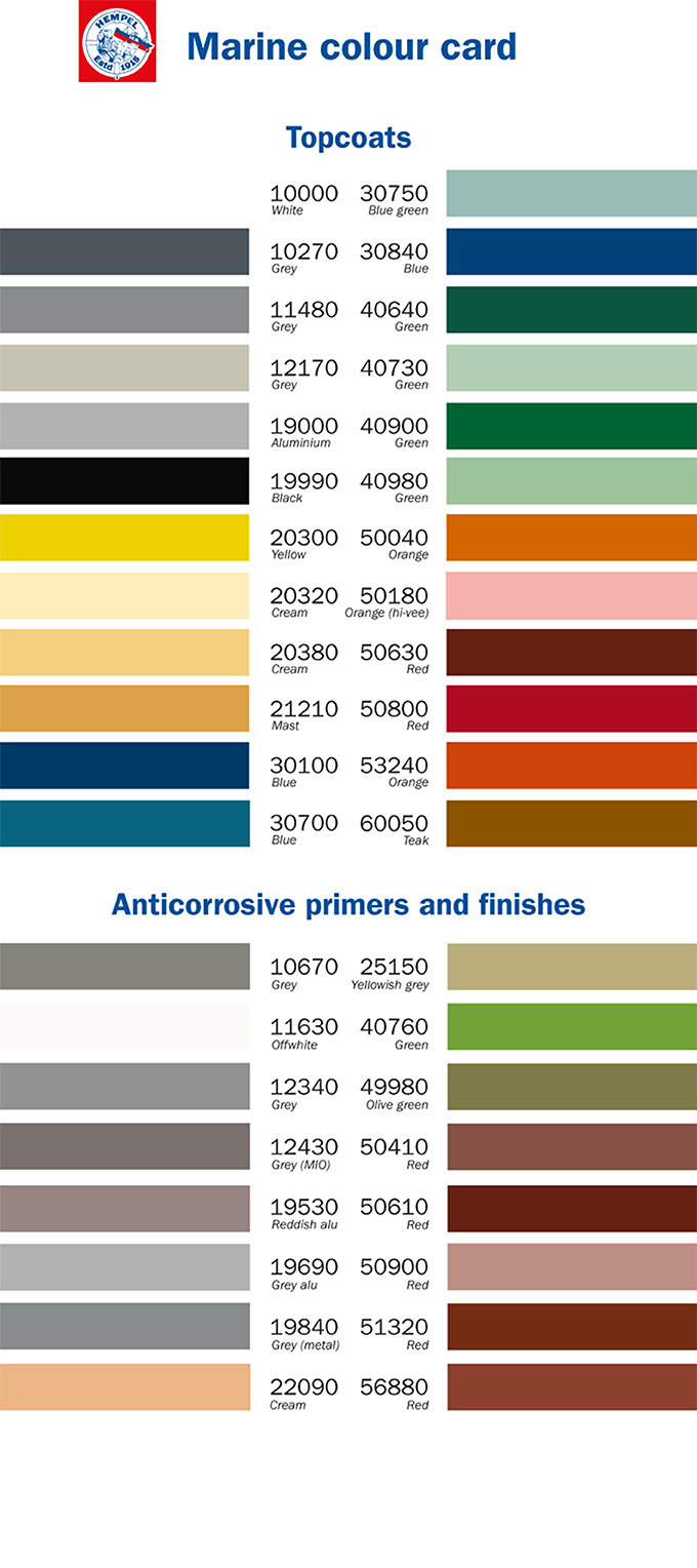 HEMPEL海虹老人涂料色卡与RAL色号对照表 阿里巴巴专栏
