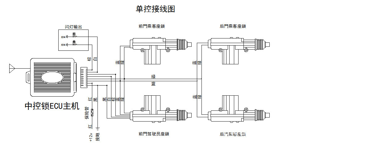 中控锁接线图(中英文)