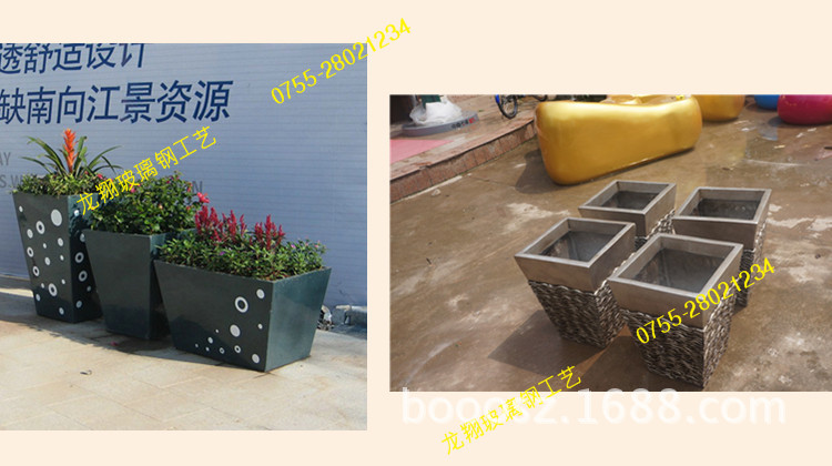 36方形玻璃钢花盆