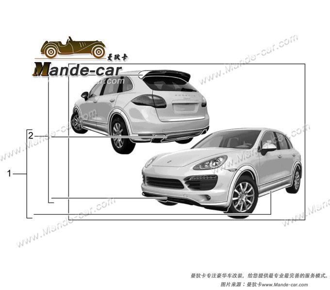 保时捷958卡宴改GTS原厂套件曼狄卡 (1)