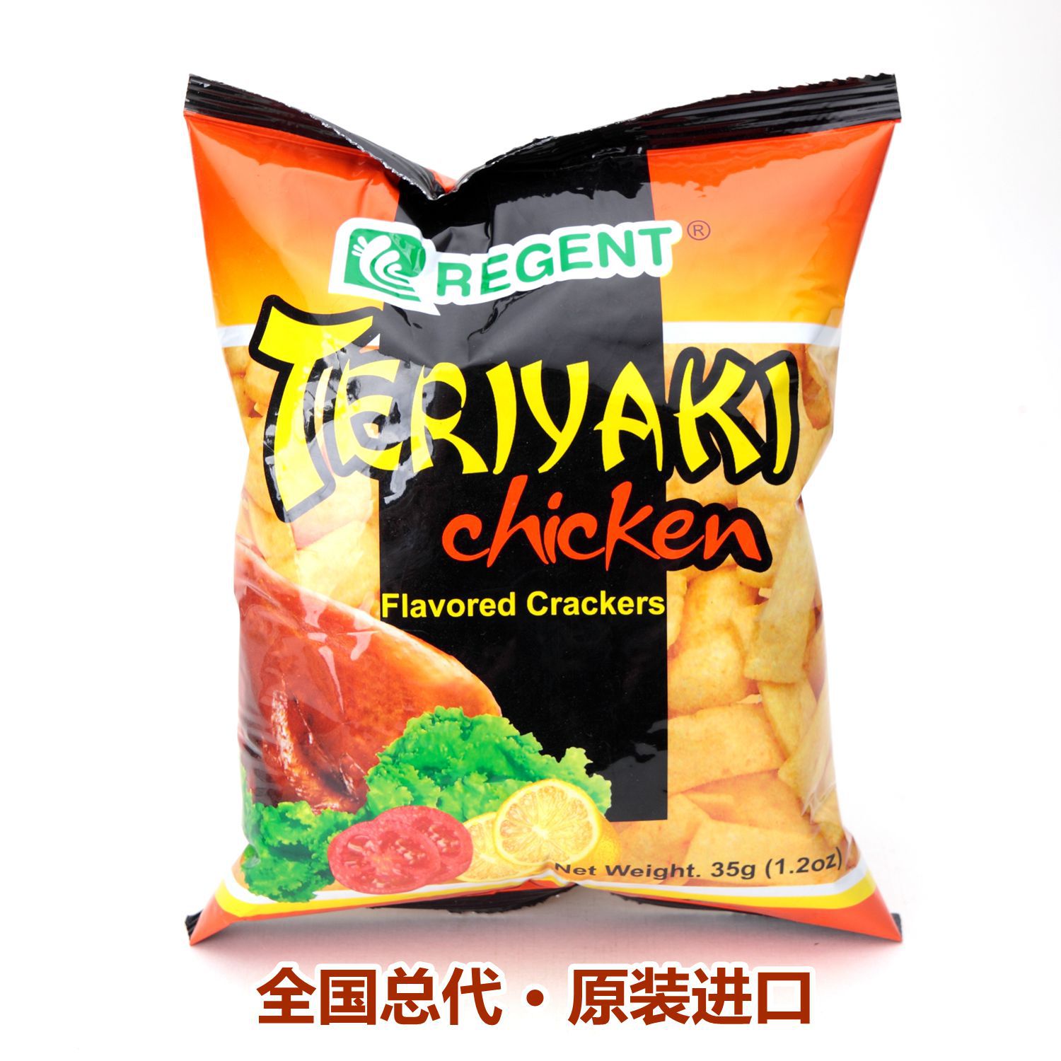 全国总代 菲律宾进口膨化食品 进日式烧鸡风味脆片100g 25袋/箱