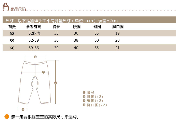 商品尺碼