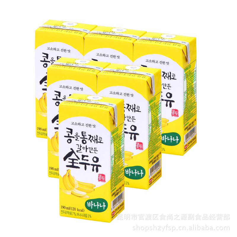 韩美牌香蕉豆奶饮料1