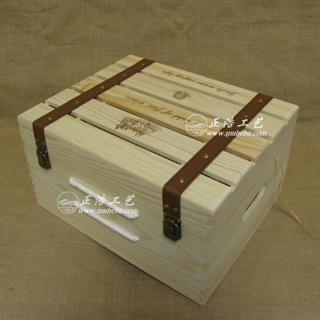 六支双排镂空木箱 红酒木箱 红酒包装盒