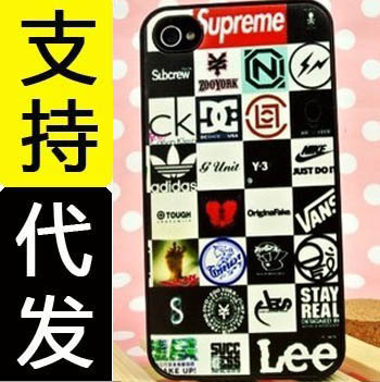 爆款眾多潮牌Supreme iphone4手機殼保護套 蘋果四代 iphone外殼工廠,批發,進口,代購