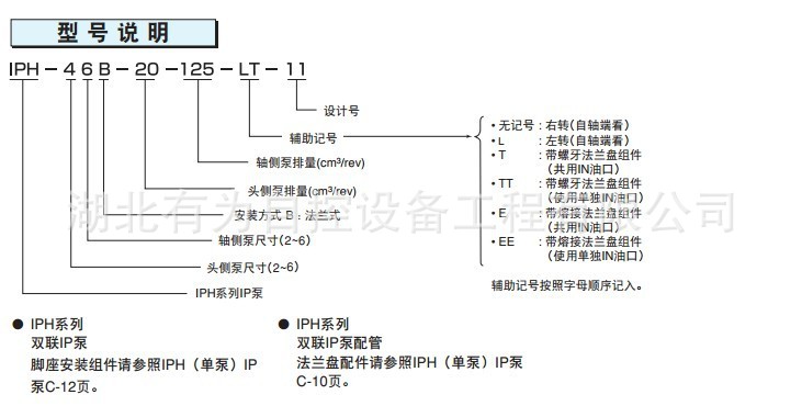 iph双联泵型号说明