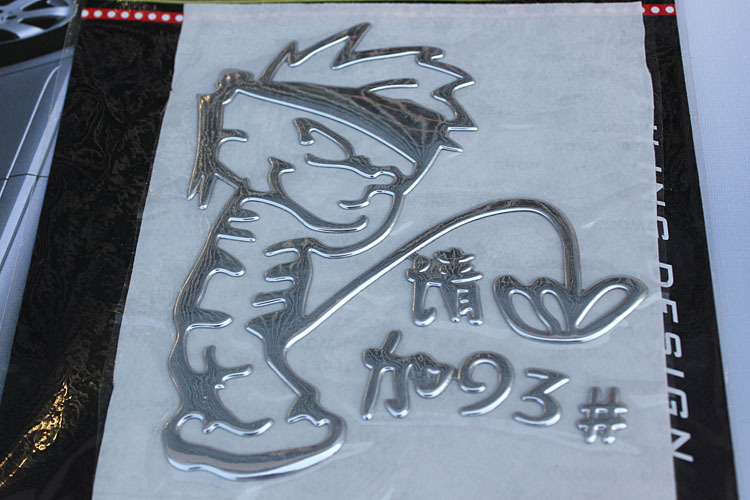 银色,小破孩油箱贴PVC软胶车贴,汽车个性车贴/3D立体贴06-1C1425