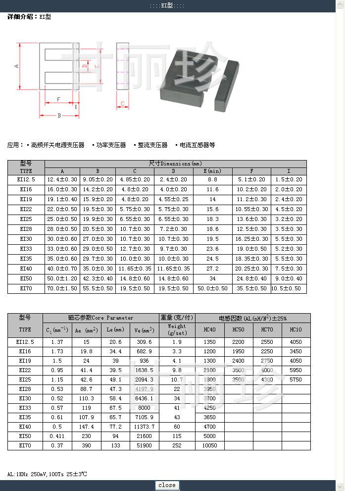 供应磁芯骨架ei28 ferrite core 2