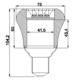 LED灯外壳5w射灯套件尺寸图片-015-lmx