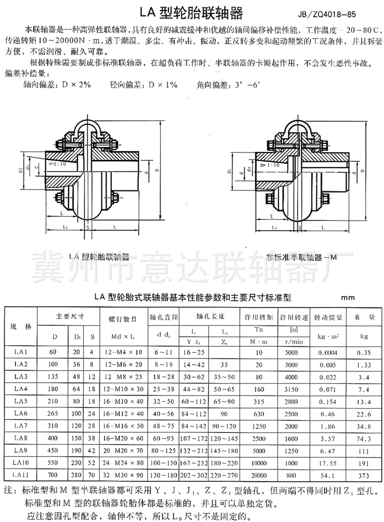 LA輪胎式聯軸器