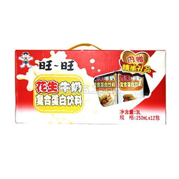 旺旺花生牛奶250ml*12 健康无害 知名品牌 清爽可口 俊歌网