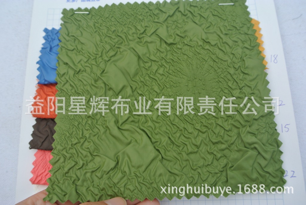 烫皱起皱复合布底涤塔夫羽绒服风衣夹克服装面料,CL227