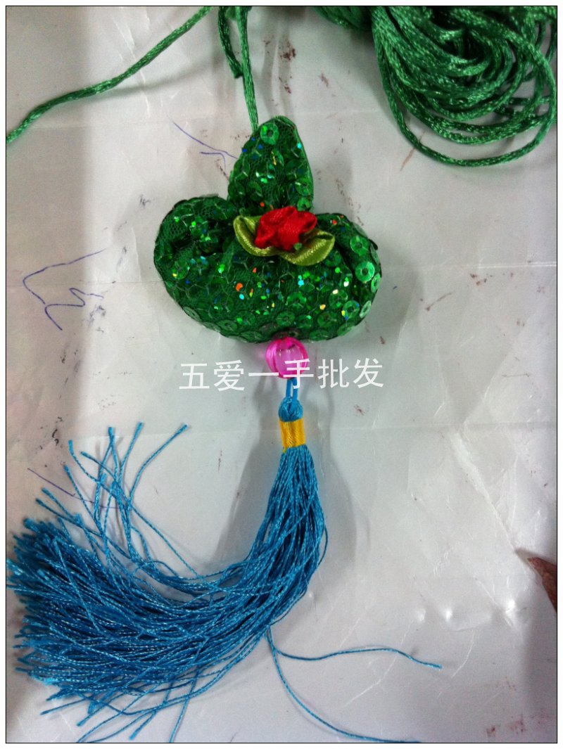 端午节用品厂家批发 香包/荷包 亮片多色桃子香囊