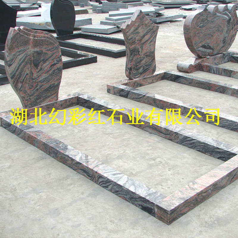 Multicolor Red Granite tombsto