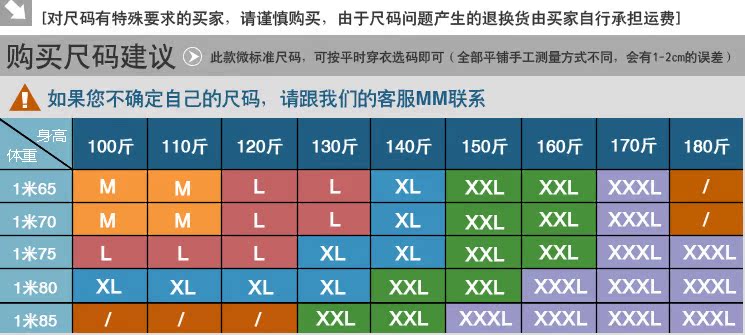 褲子尺寸表