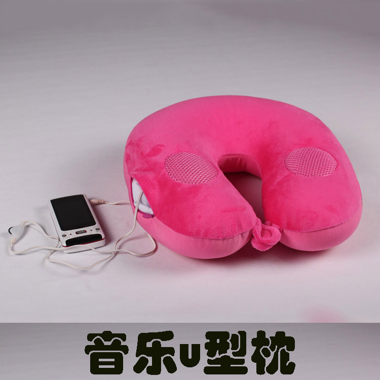 The manufacturer customizes music U-shaped pillows. The music pillow factory fills them with environmentally friendly particles and offers OEM processing pic 1