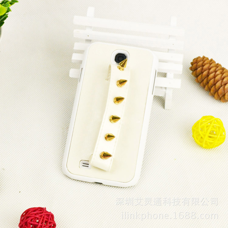 廠傢直銷新款 iphone44s手機殼 蘋果鉚釘皮