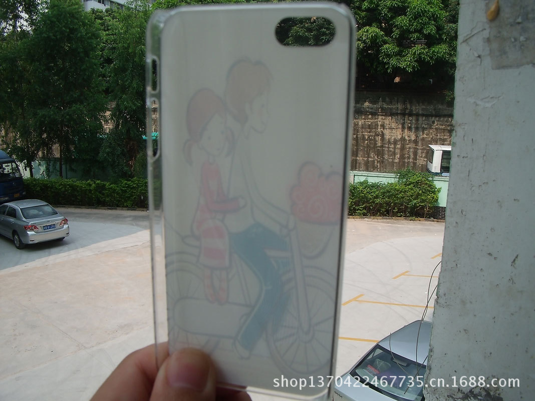 厂家直销苹果5代母女情深手机保护壳新iphone5彩绘手机壳批发