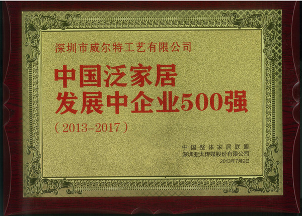 中国泛家居发展中企业500强S