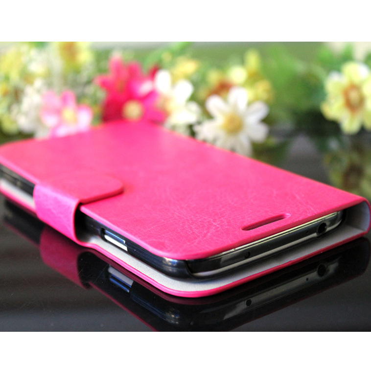 三星S4/i9500 PU手机皮套左右翻盖支架卡袋