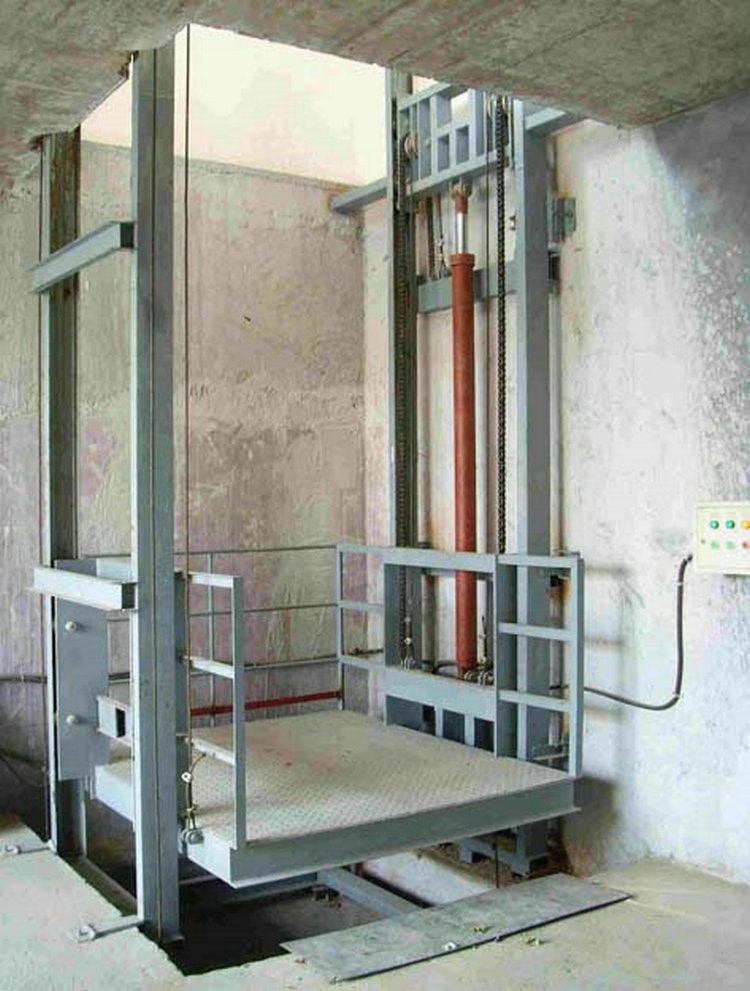 导轨链条式液压升降机 可实地测量,订做非标导轨式升降货梯