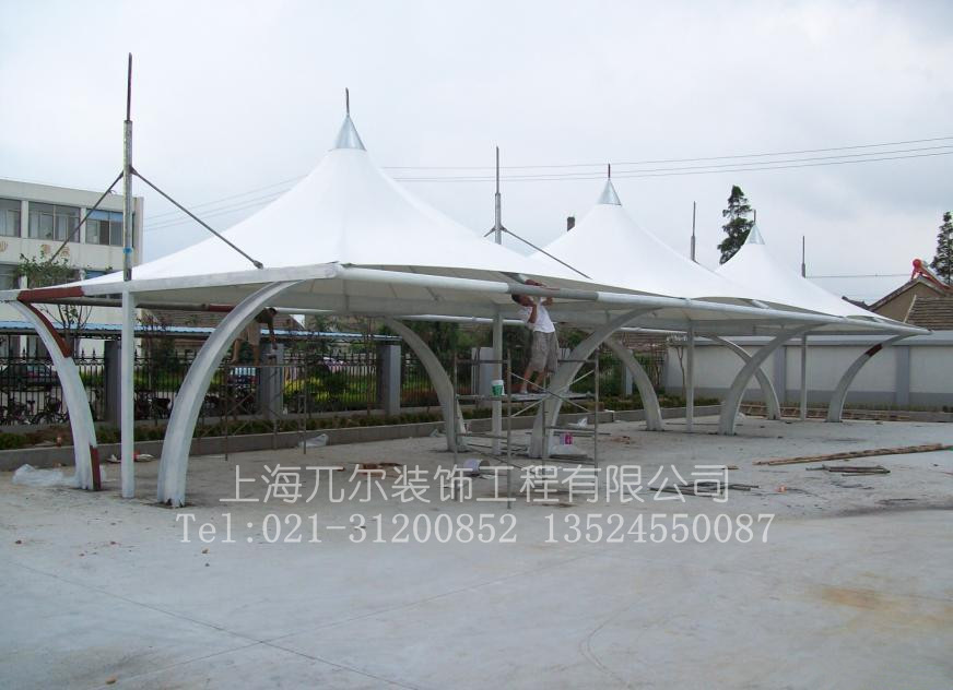 车棚 车篷定做 膜结构车棚